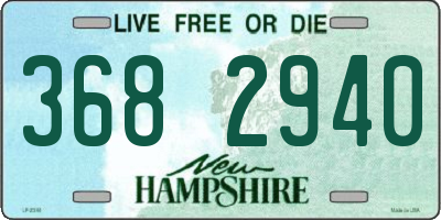 NH license plate 3682940
