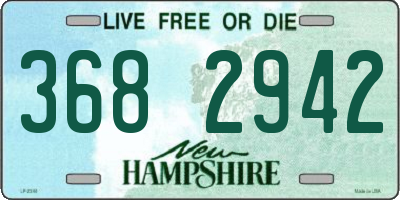 NH license plate 3682942