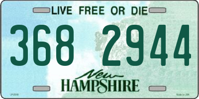 NH license plate 3682944