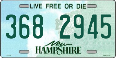 NH license plate 3682945