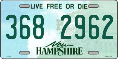 NH license plate 3682962