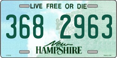 NH license plate 3682963