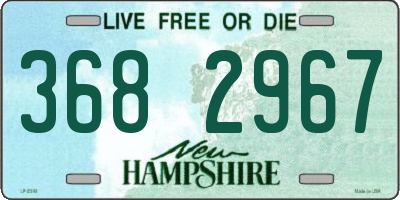 NH license plate 3682967