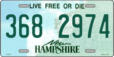 NH license plate 3682974
