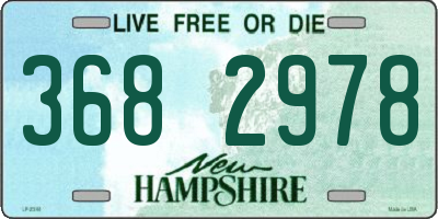 NH license plate 3682978
