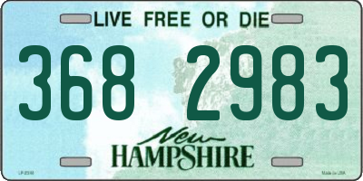 NH license plate 3682983