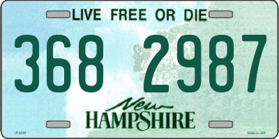 NH license plate 3682987