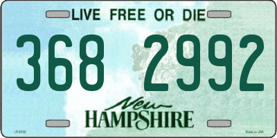 NH license plate 3682992