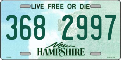 NH license plate 3682997