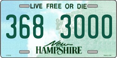 NH license plate 3683000