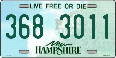 NH license plate 3683011