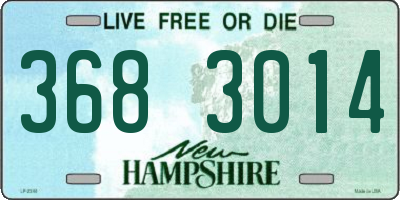 NH license plate 3683014