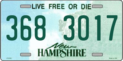 NH license plate 3683017