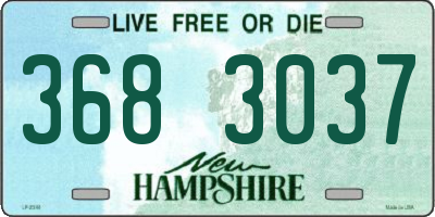 NH license plate 3683037