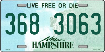 NH license plate 3683063