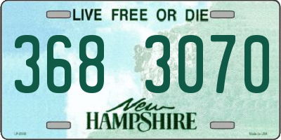 NH license plate 3683070