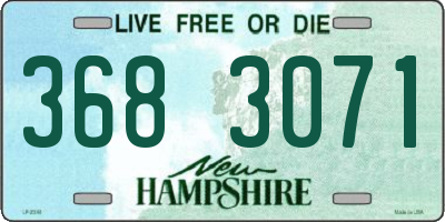 NH license plate 3683071