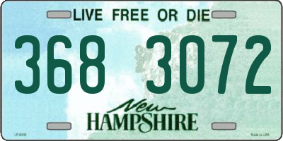 NH license plate 3683072