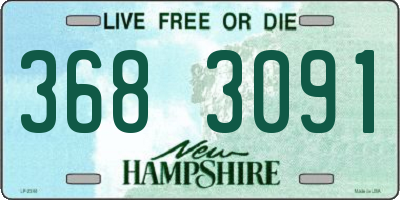 NH license plate 3683091