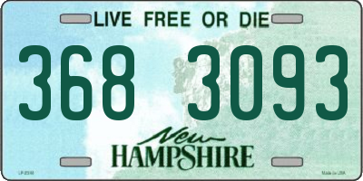 NH license plate 3683093