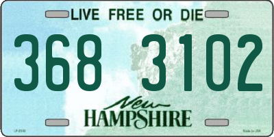 NH license plate 3683102