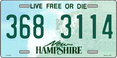 NH license plate 3683114