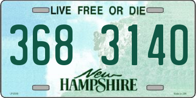 NH license plate 3683140