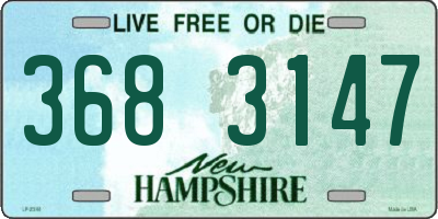 NH license plate 3683147