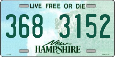 NH license plate 3683152