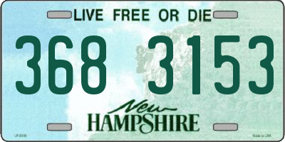 NH license plate 3683153