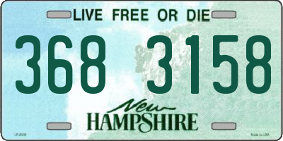 NH license plate 3683158