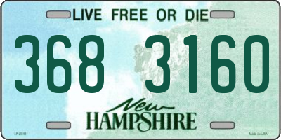 NH license plate 3683160