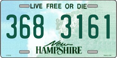 NH license plate 3683161