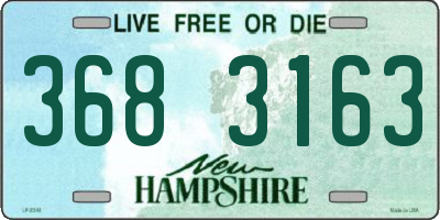 NH license plate 3683163
