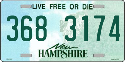 NH license plate 3683174