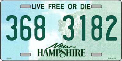 NH license plate 3683182