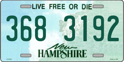 NH license plate 3683192