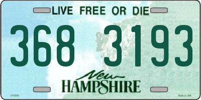 NH license plate 3683193