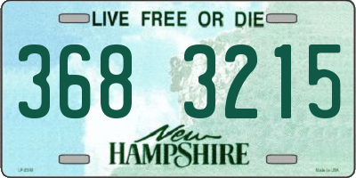NH license plate 3683215