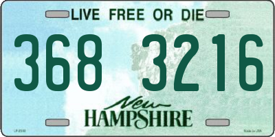NH license plate 3683216