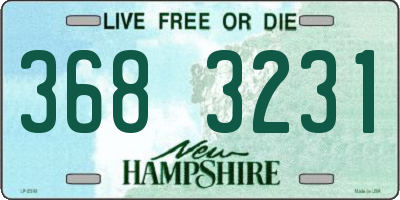 NH license plate 3683231