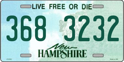 NH license plate 3683232