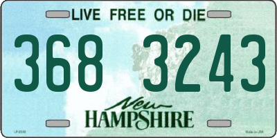 NH license plate 3683243