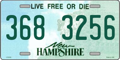 NH license plate 3683256