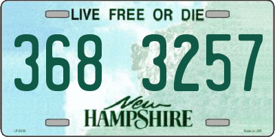 NH license plate 3683257