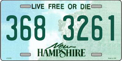 NH license plate 3683261