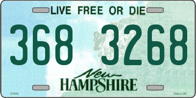 NH license plate 3683268