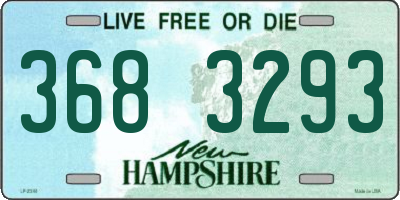 NH license plate 3683293