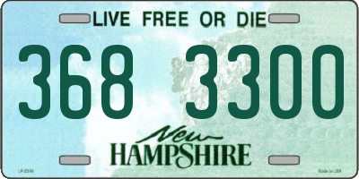 NH license plate 3683300