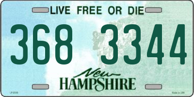 NH license plate 3683344